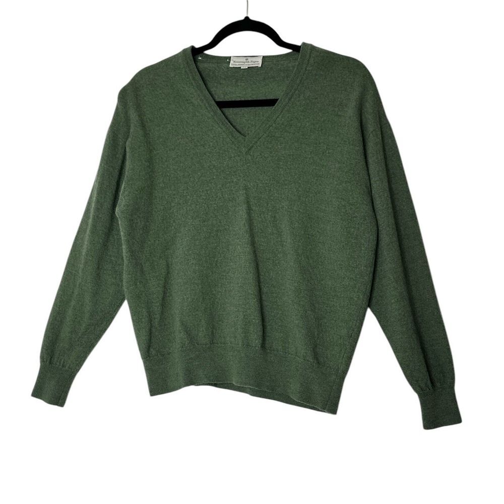 Vintage Ermenegildo Zegna Sweater Mens 54 L Old Money Designer Y2K Merino Wool